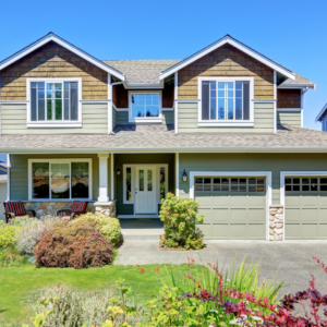 Two-story home with energy-efficient double-pane windows and updated siding in Des Moines